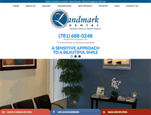 Tablet Screenshot of landmarkdental.net